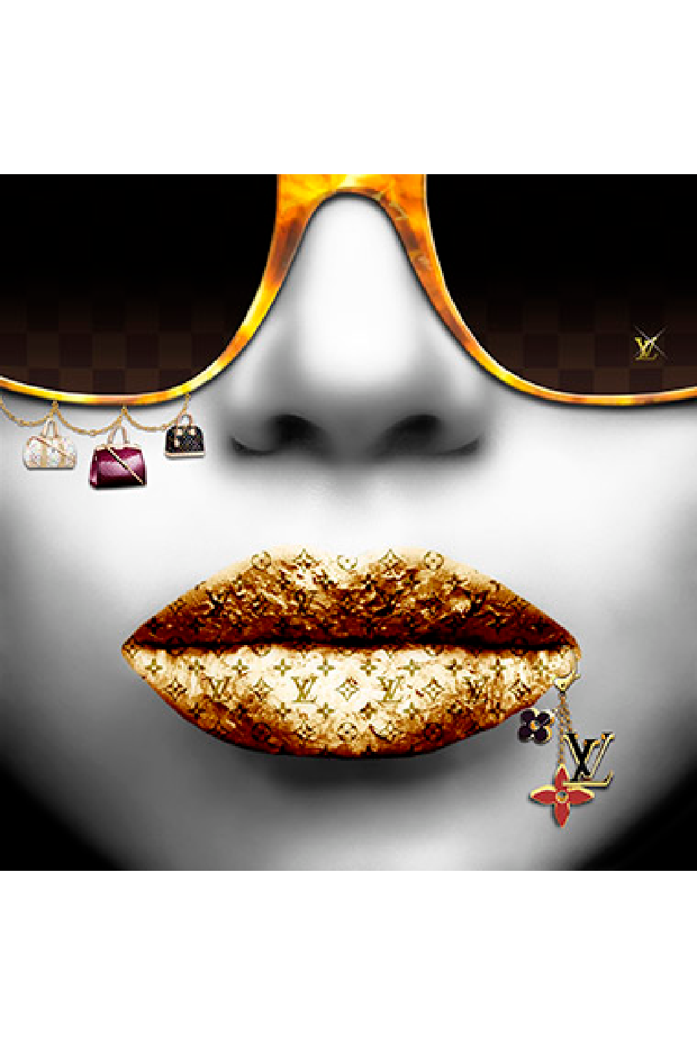 Louis Vuitton Gold Lips