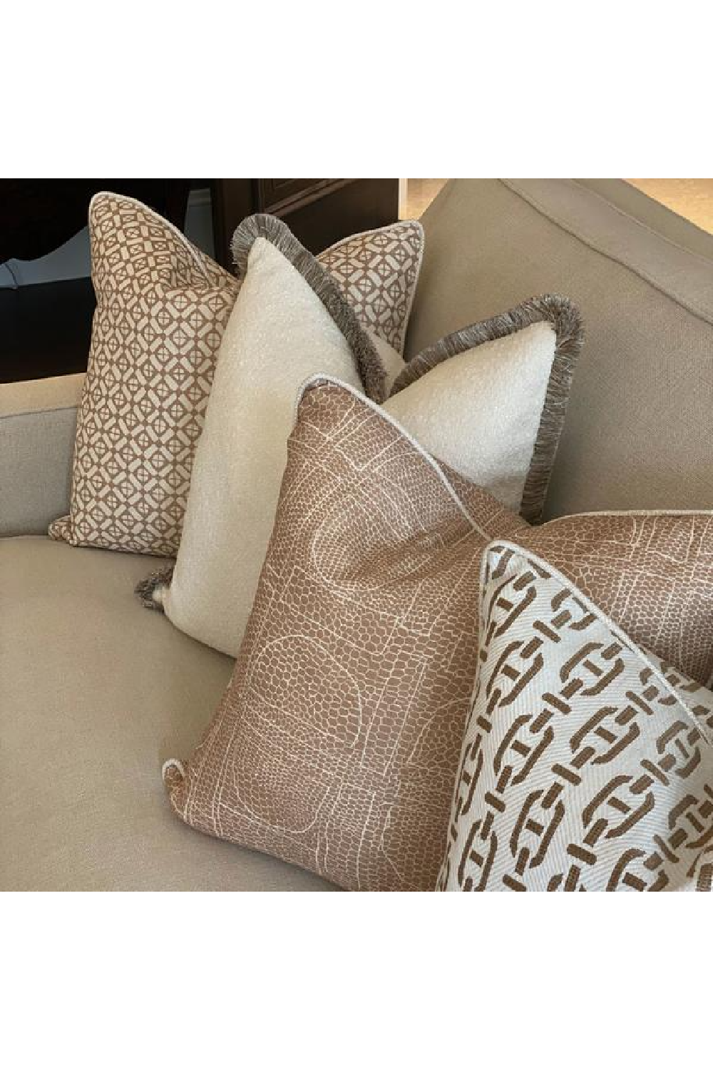 Snakeskin Print Square Cushion | Andrew Martin Curzon | OROA