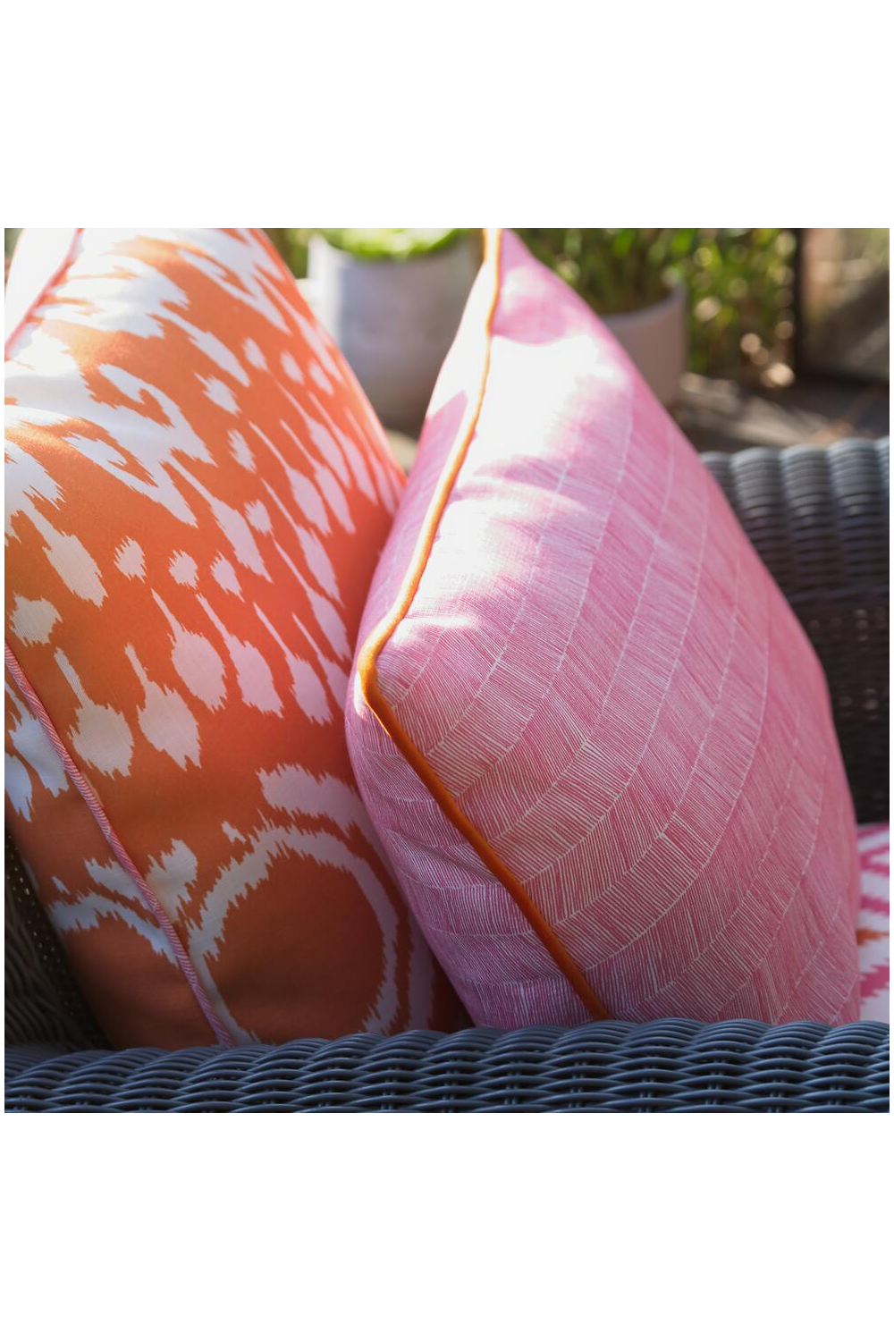 Herringbone Outdoor Cushion | Andrew Martin Delta | OROA