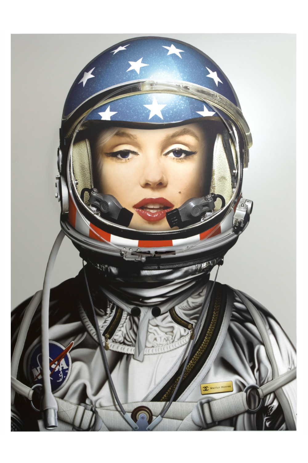 Silver Marilyn Monroe Neon Art Print | Andrew Martin Space Girl | OROA