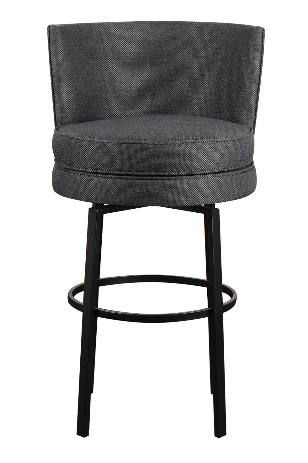 Gray Upholstered Swivel Bar Stool | Andrew Martin Povis | Oroa.com