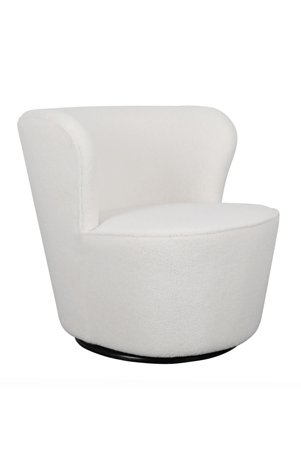 Cream Bouclé Swivel Cocktail Chair | Andrew Martin Dorothy | Oroa.com