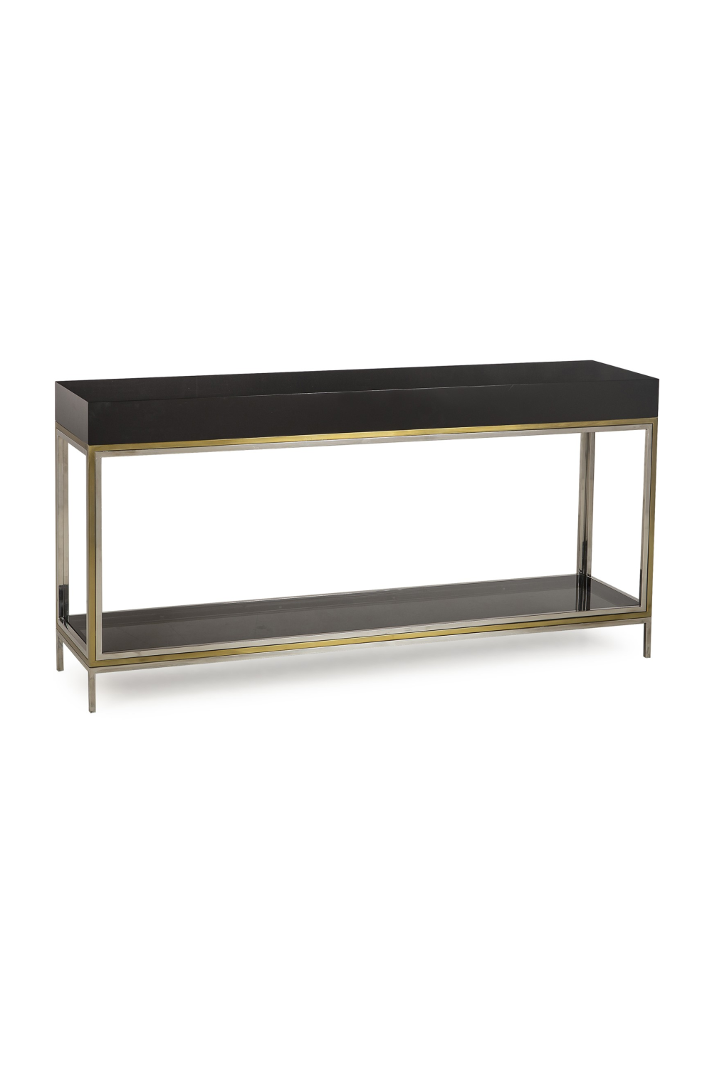 Black Lacquer with Undershelf Console Table | Andrew Martin Harlequin | OROA