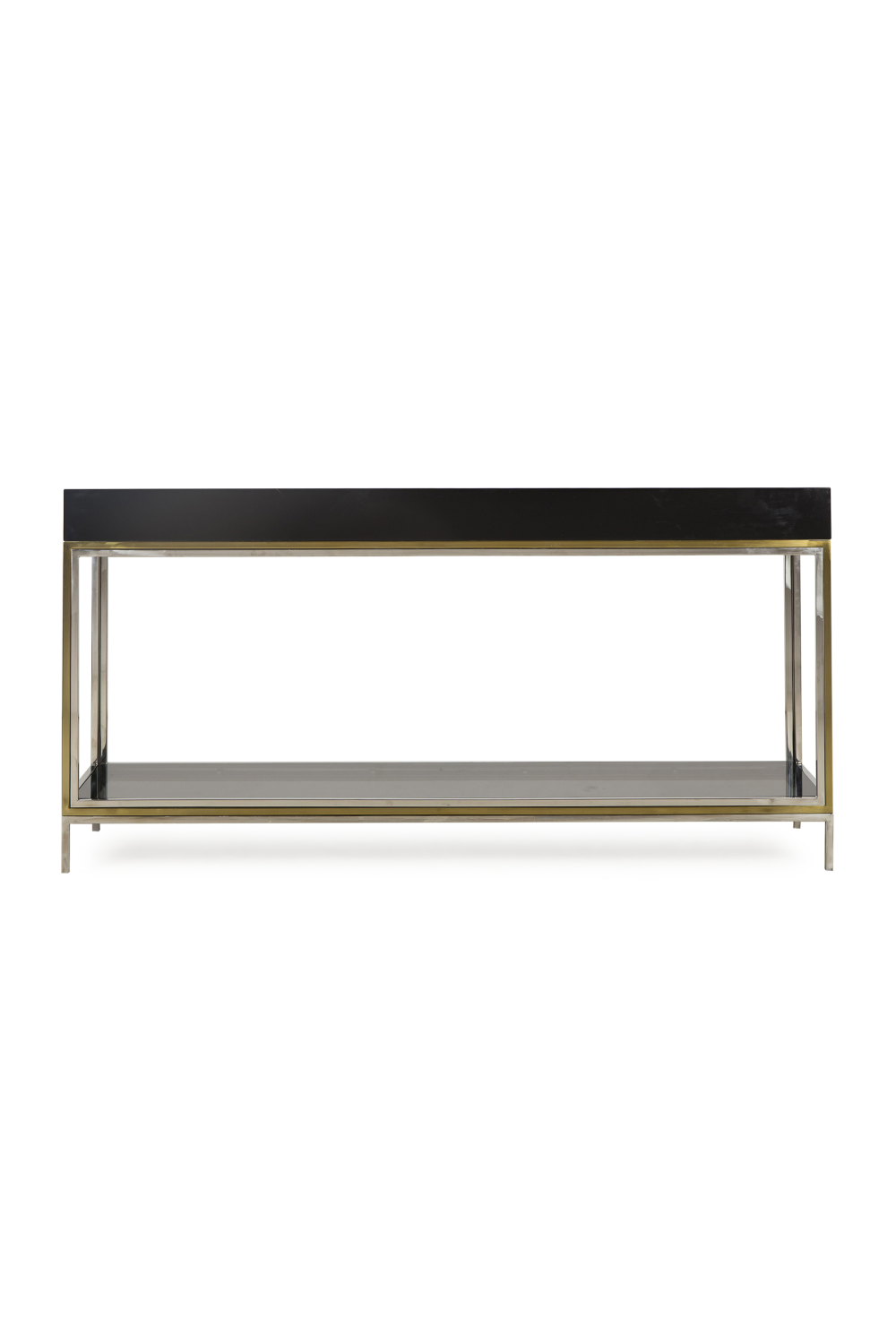 Black Lacquer with Undershelf Console Table | Andrew Martin Harlequin | OROA