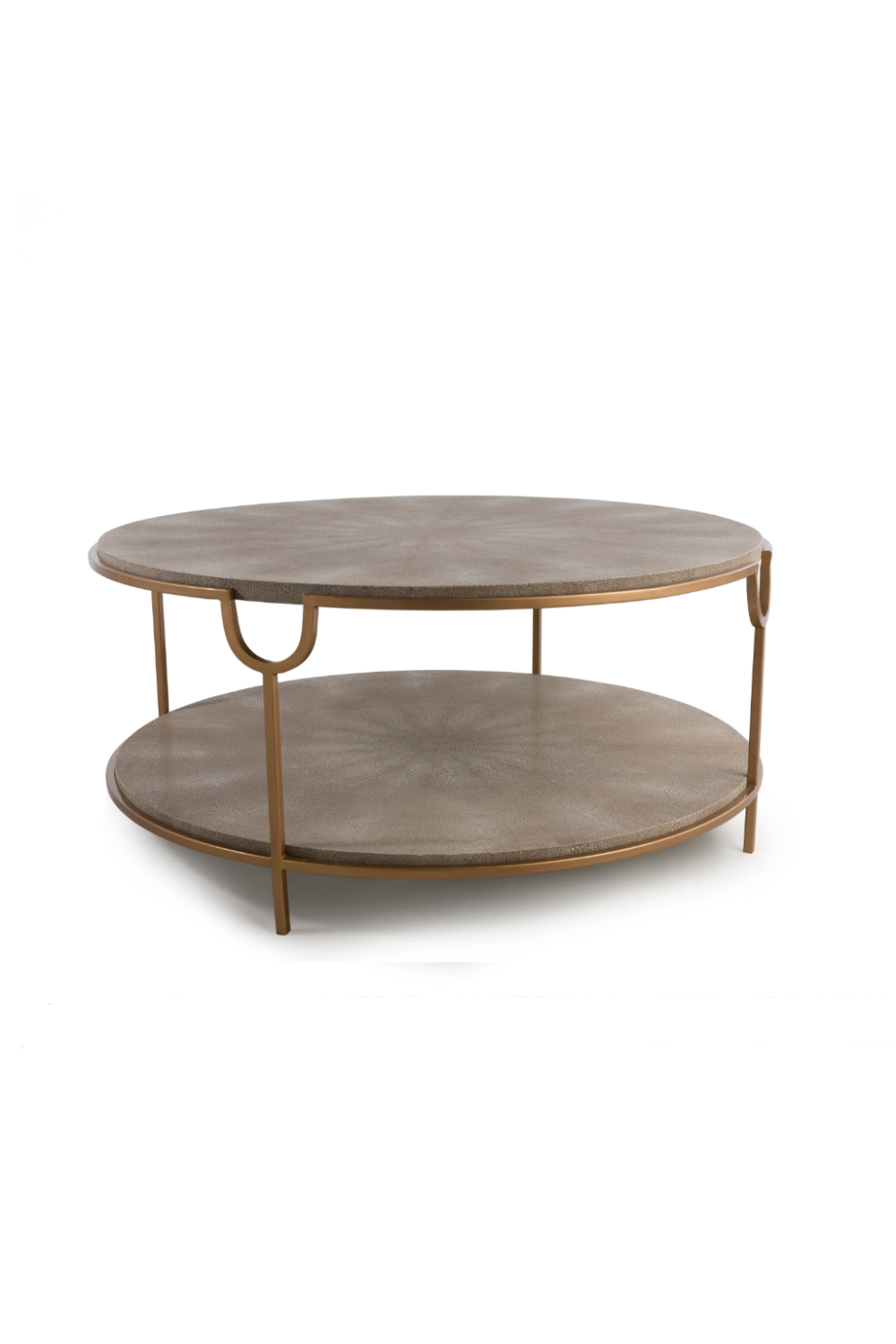 Cream Shagreen with Undershelf Coffee Table | Andrew Martin | OROA