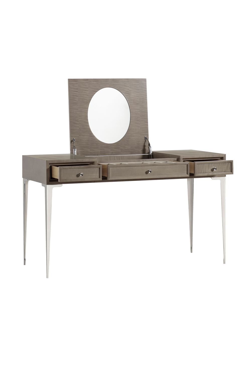 Mink Contemporary Dressing Table with Mirror | Andrew Martin | OROA