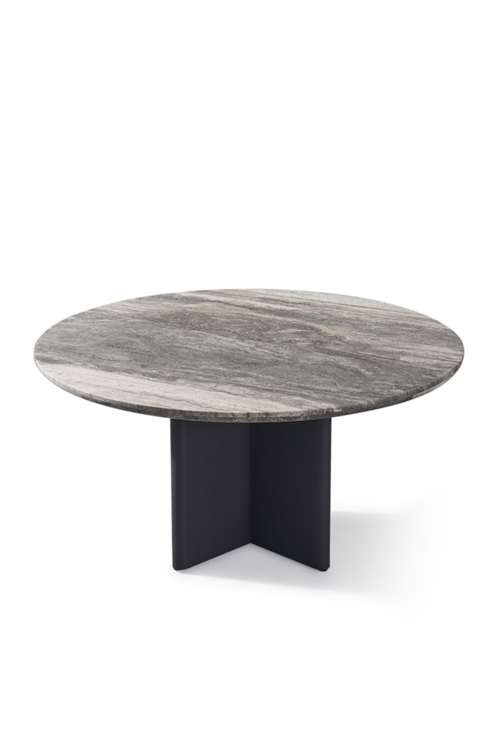 Round Travertine Outdoor Dining Table | Andrew Martin Caicos | OROA