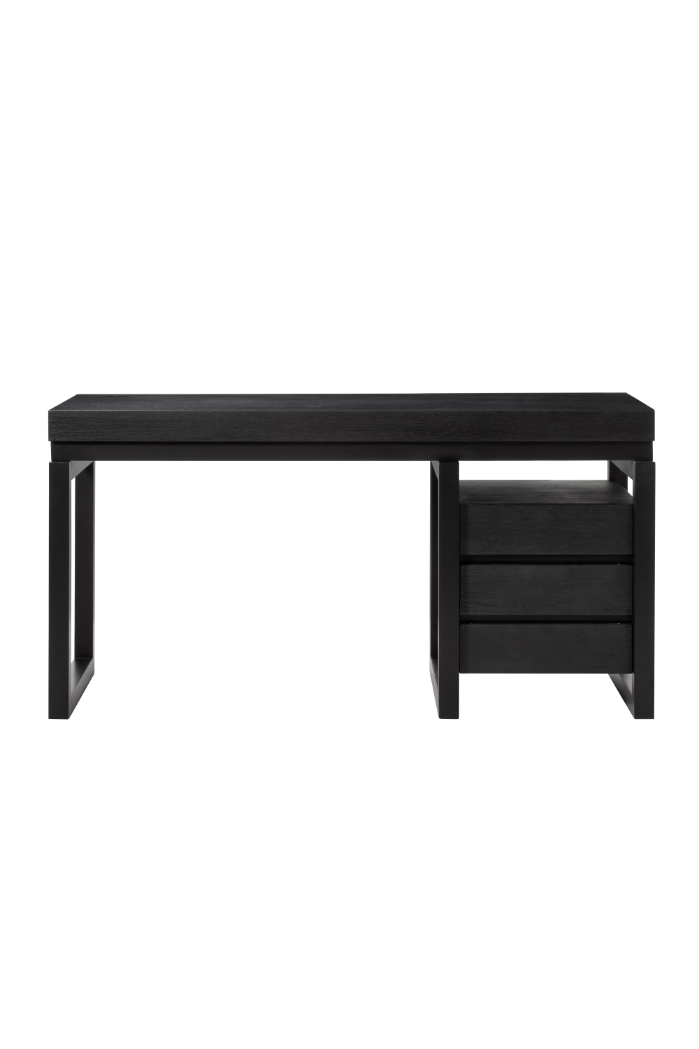 Otto Arundale Side Shelf Desk 1200mm Black/Oak