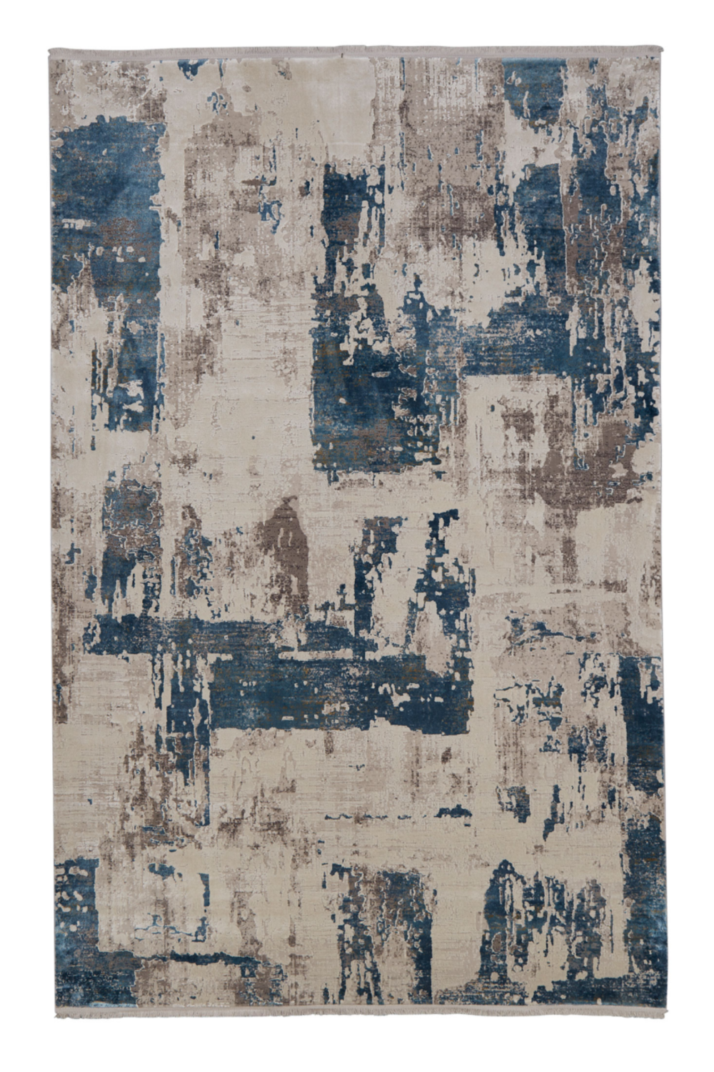 Blue and Beige Patterned Rug 6'5" x 9'5" | Andrew Martin Azra | Oroa.com