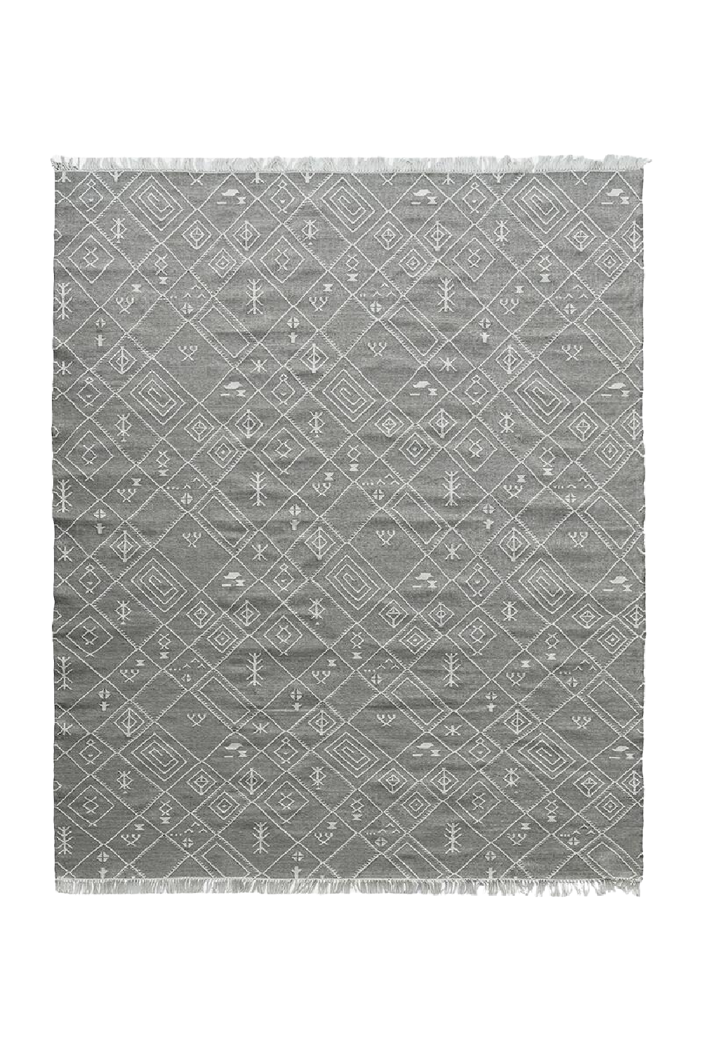 Geometric Design Fringed Outdoor Rug | Andrew Martin Berber | OROA