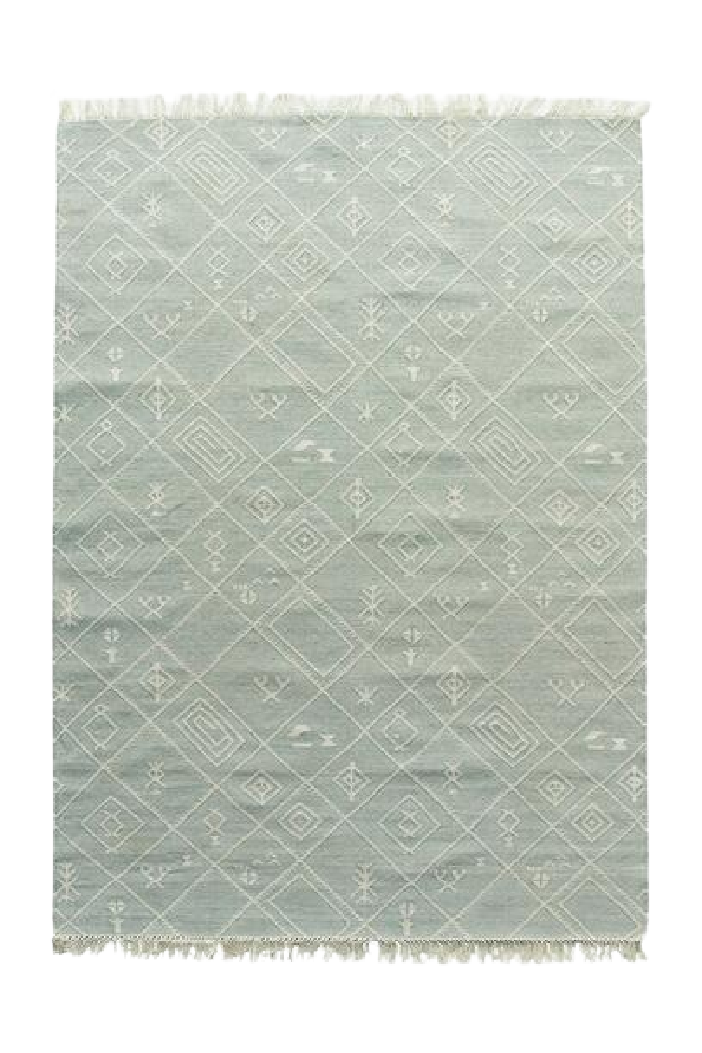Geometric Design Fringed Outdoor Rug | Andrew Martin Berber | OROA