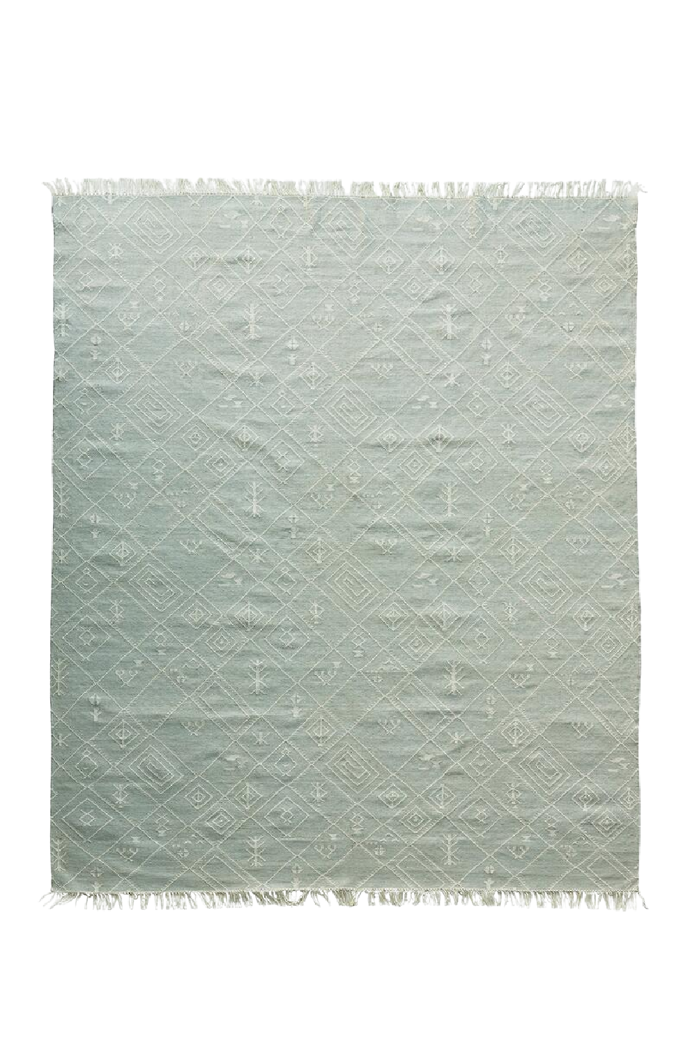 Geometric Design Fringed Outdoor Rug | Andrew Martin Berber | OROA