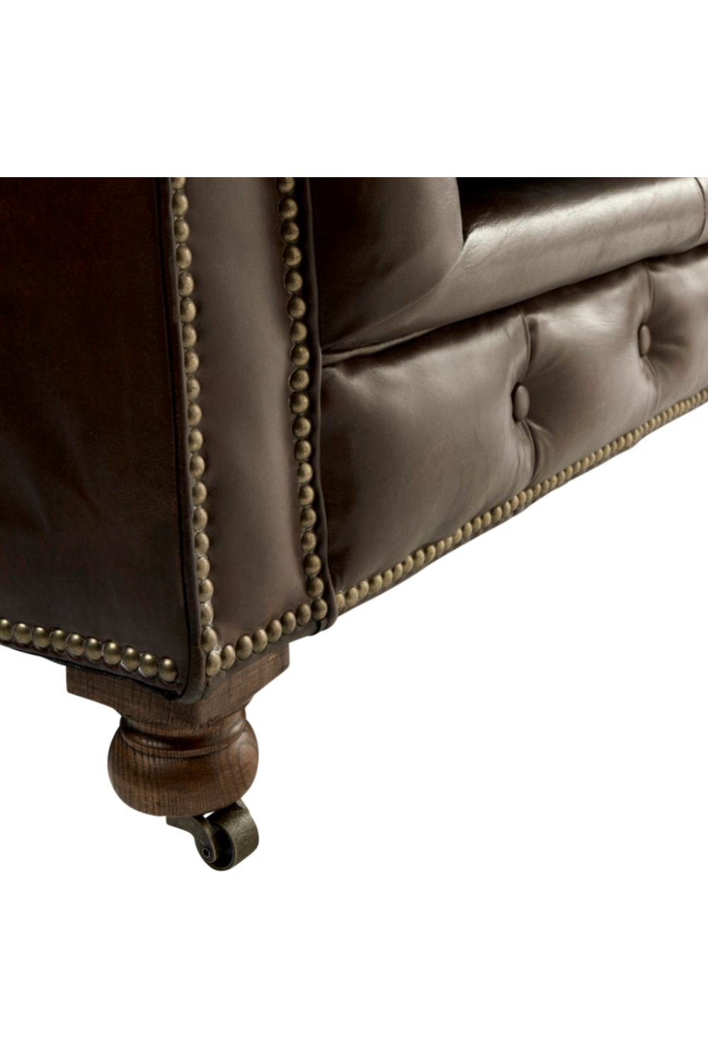 Dark Brown Leather Chesterfield Sofa | Andrew Martin Rebel | OROA