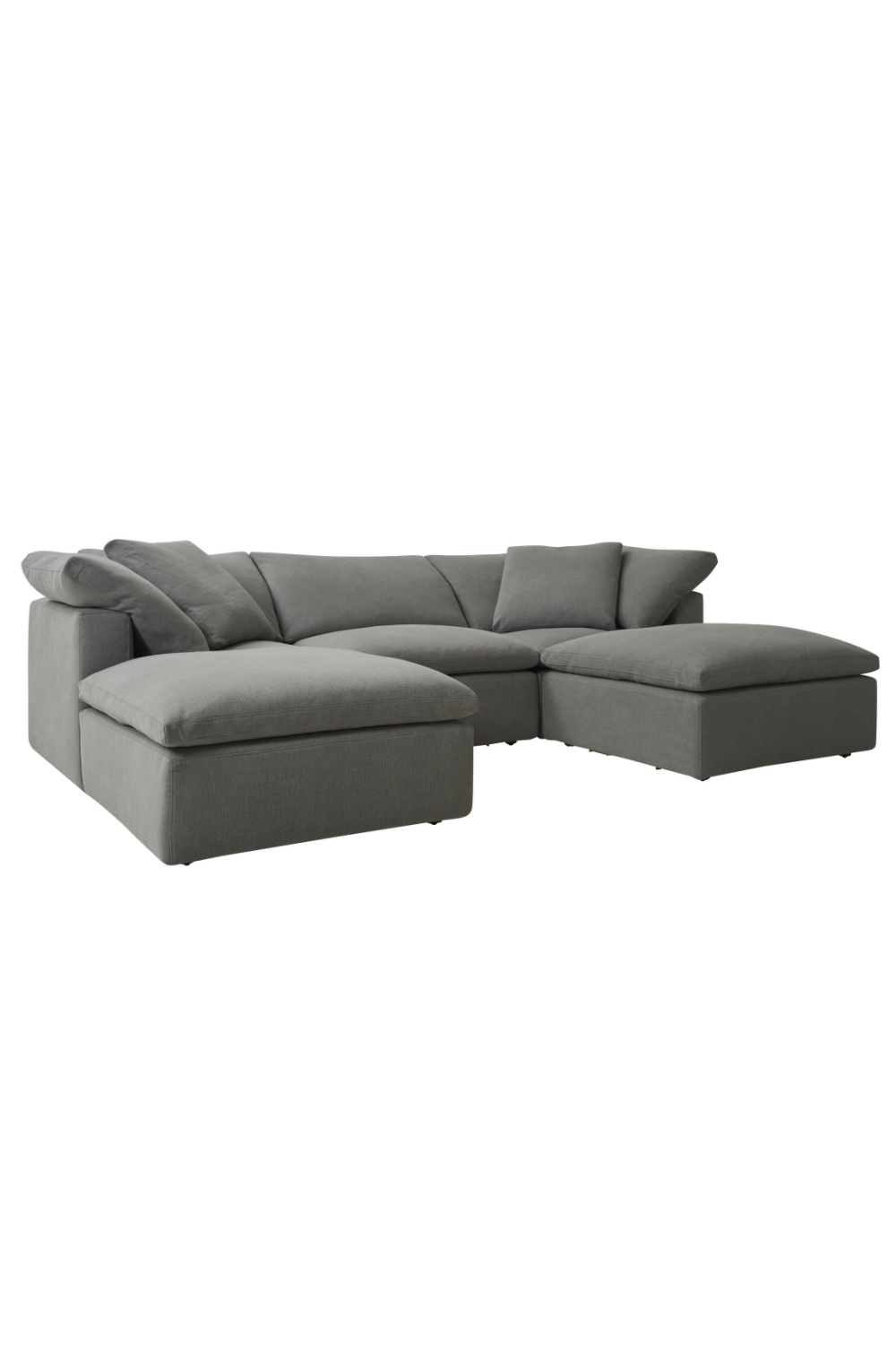 Gray Cotton Sectional Sofa L Andrew Martin Truman