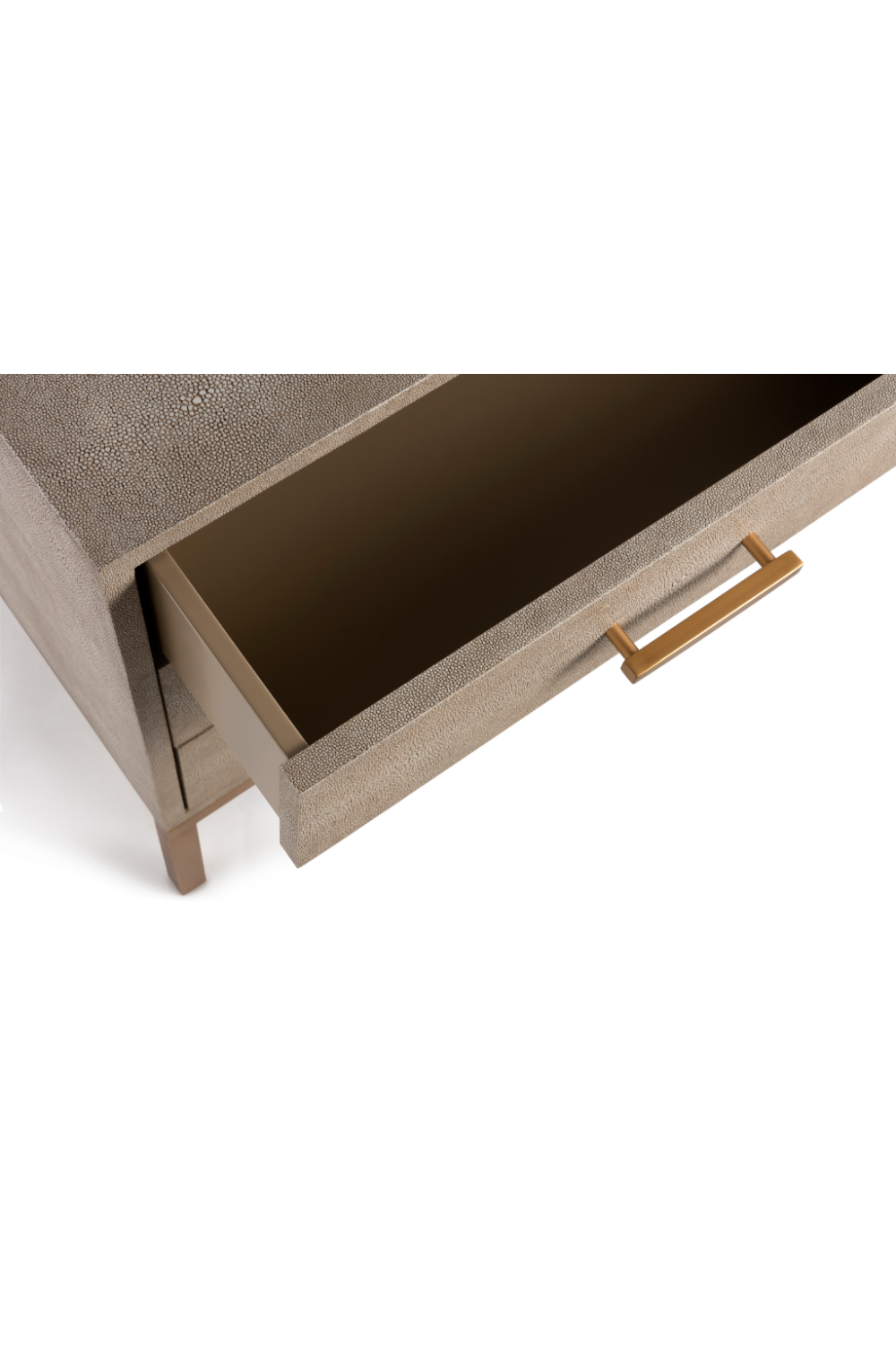 Cream Shagreen Side Chest | Oroa.com