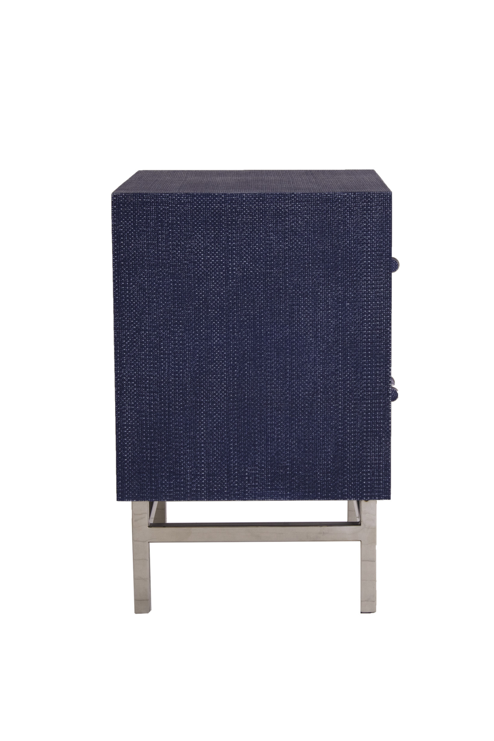Blue Textured Rattan Bedside Table | Andrew Martin Hesta | OROA