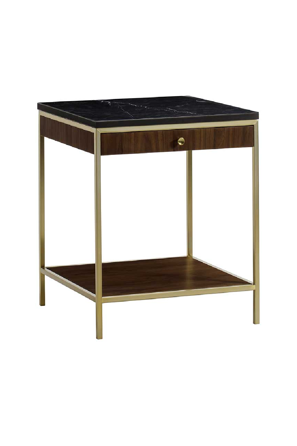 Black Marble Top Square Side Table S | Oroa.com