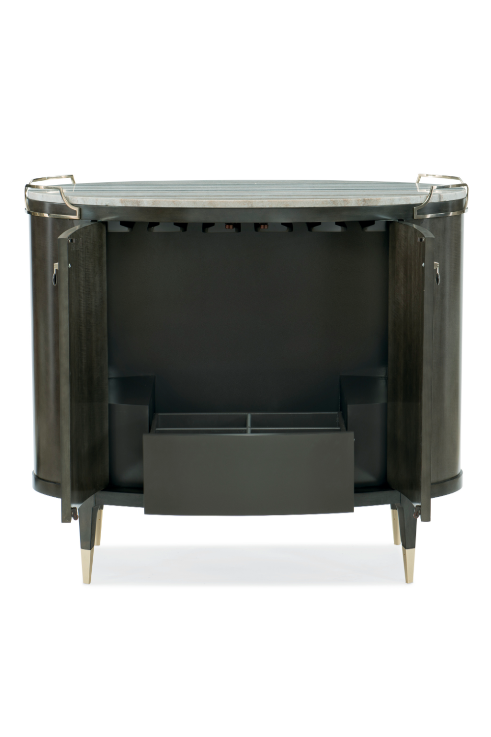 Oval Modern Bar Cabinet | Caracole Mix-ology | Oroa.com