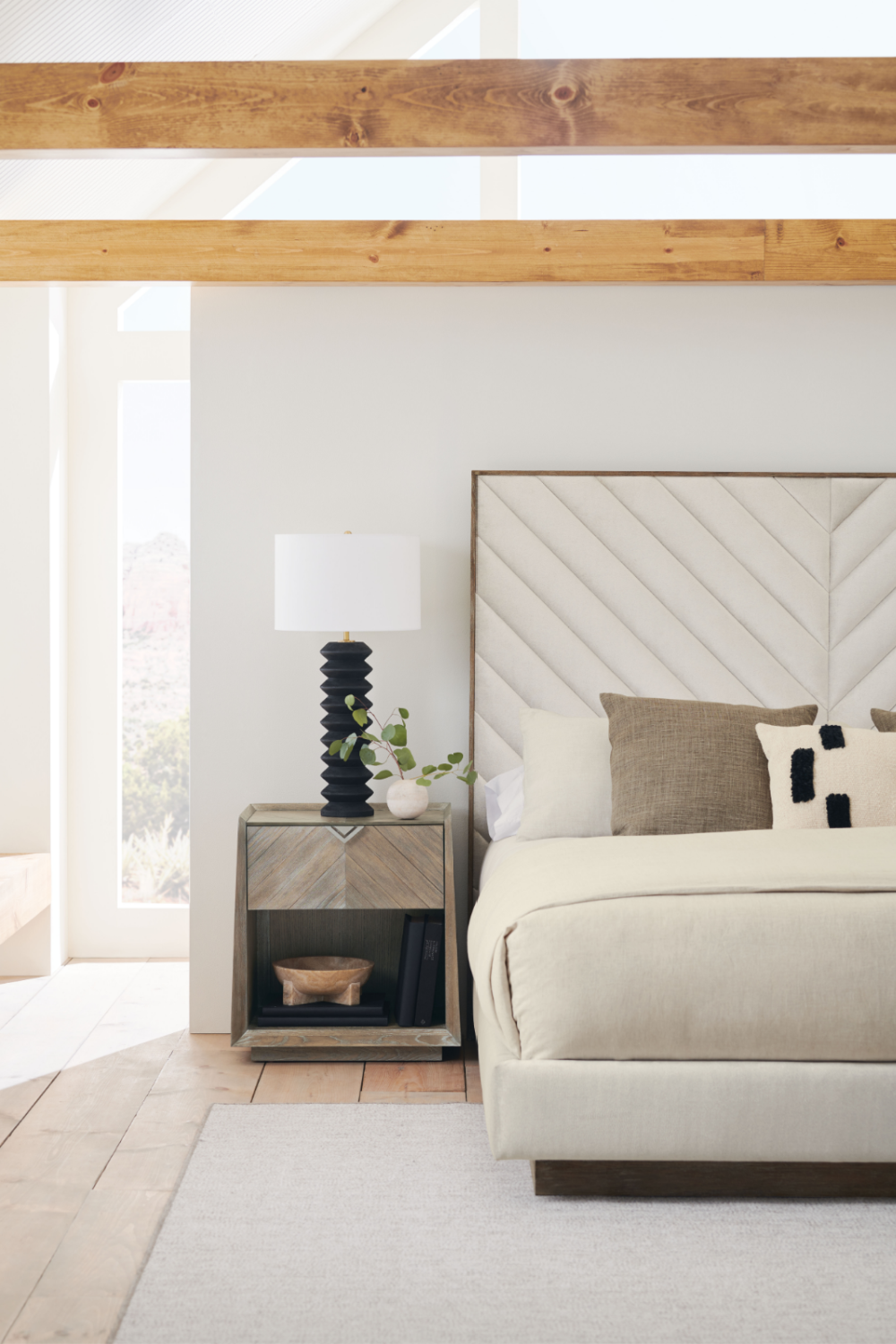 Ash Driftwood Rustic Nightstand | Oroa.com