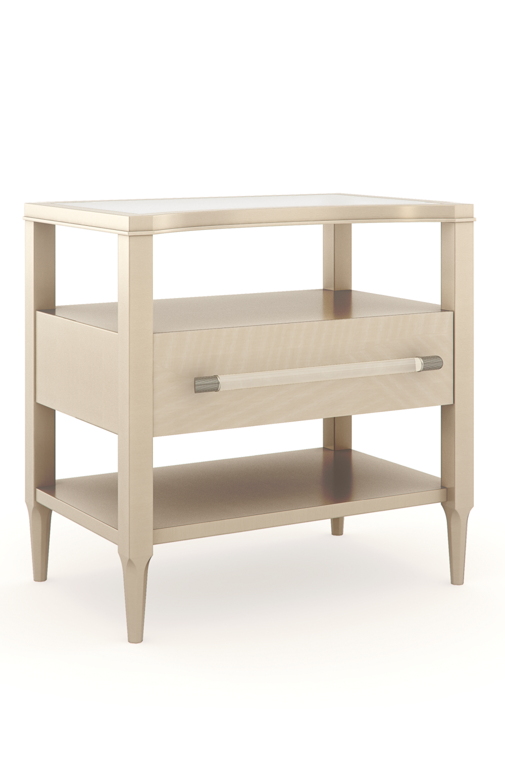 Crescent-Shaped Top Nightstand | Caracole Clearly Open | Oroatrade.com
