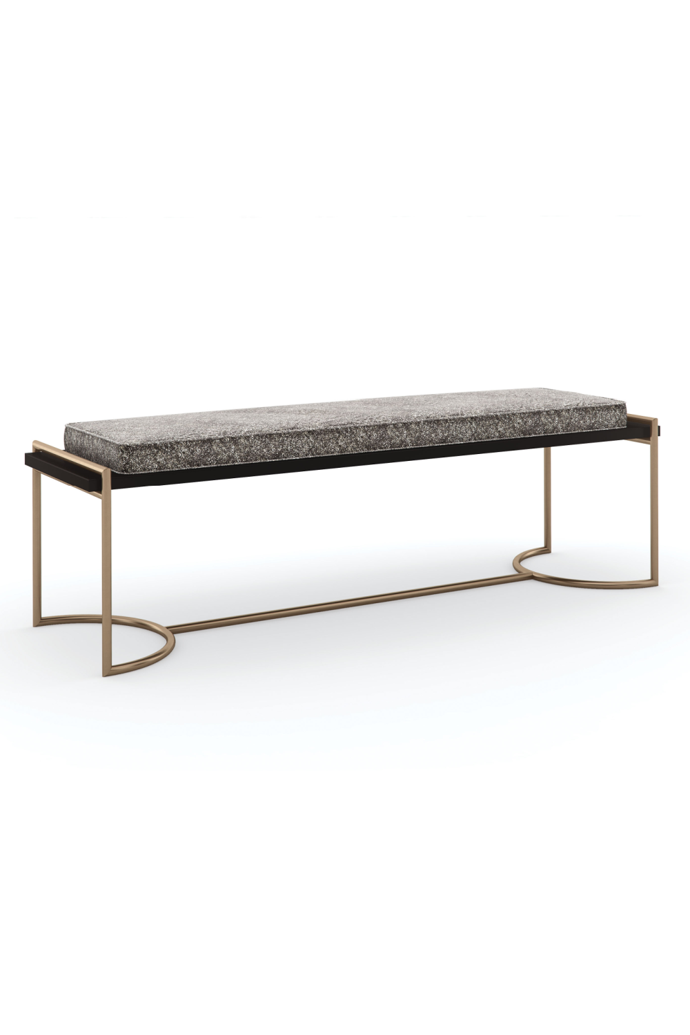 Gray Velvet Bench | Caracole Slim Line | Oroa.com