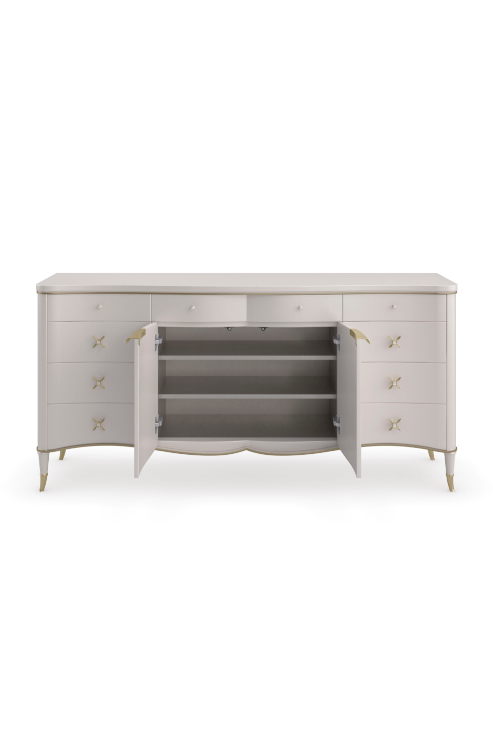 Cream Curved Dresser | Caracole Belle Of The Ball | Oroa.com