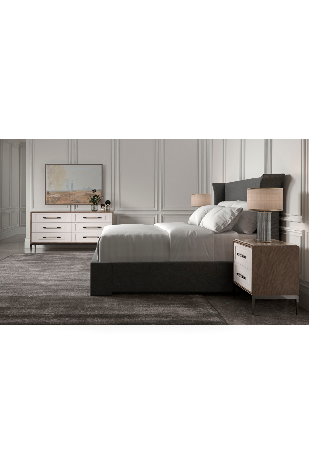 Wood Modern 2-Drawer Nightstand | Oroa.com