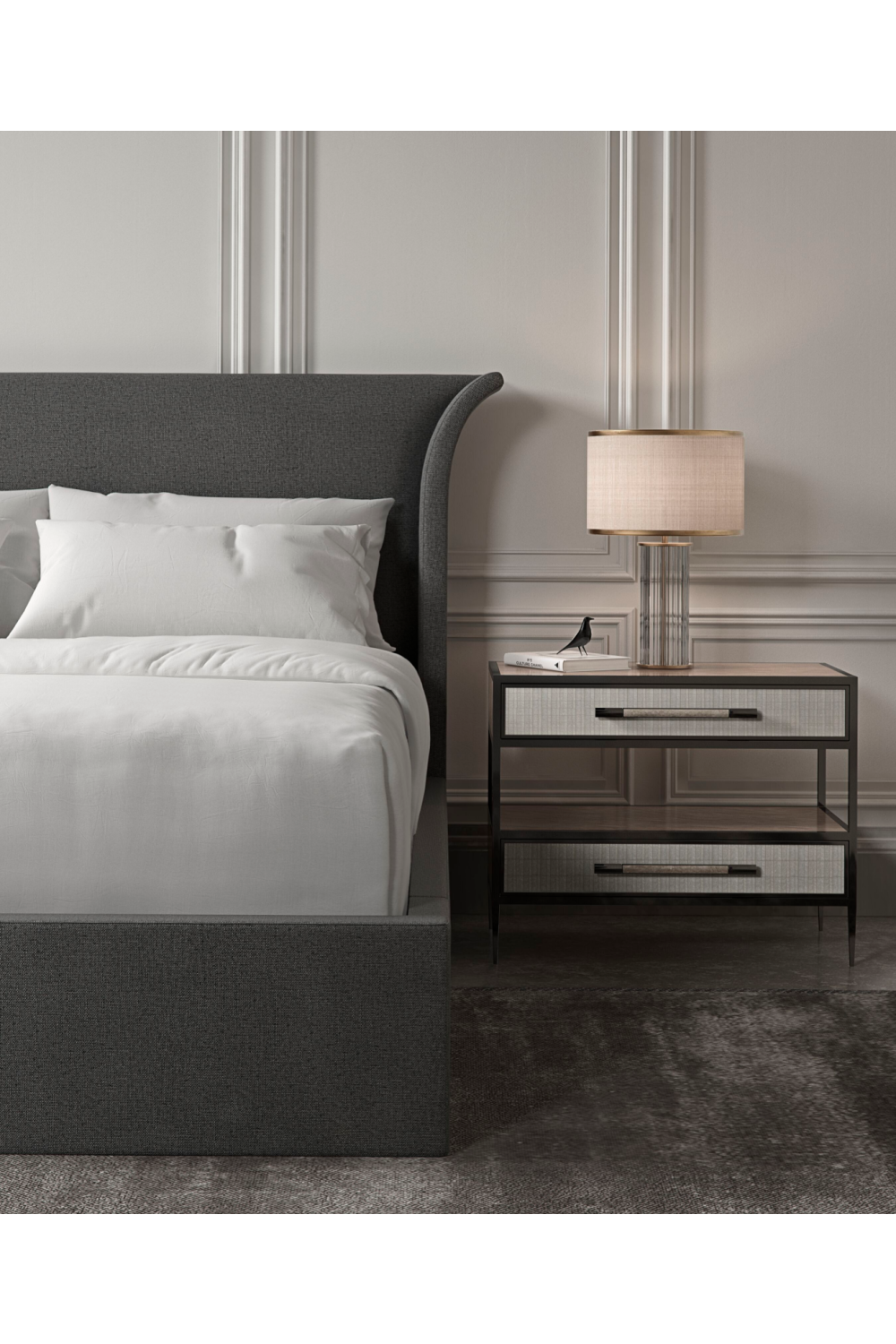 Bronze Framed Nightstand | Oroa.com