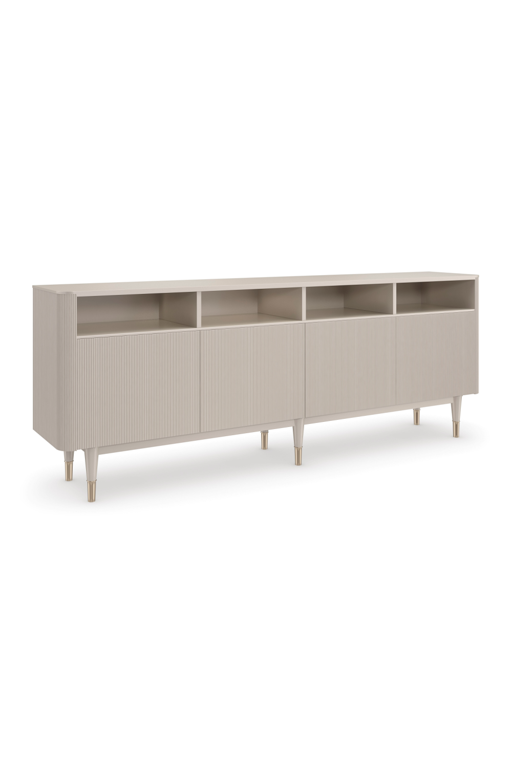 Taupe Reeded TV Cabinet | Caracole Love Lines | Oroa.com