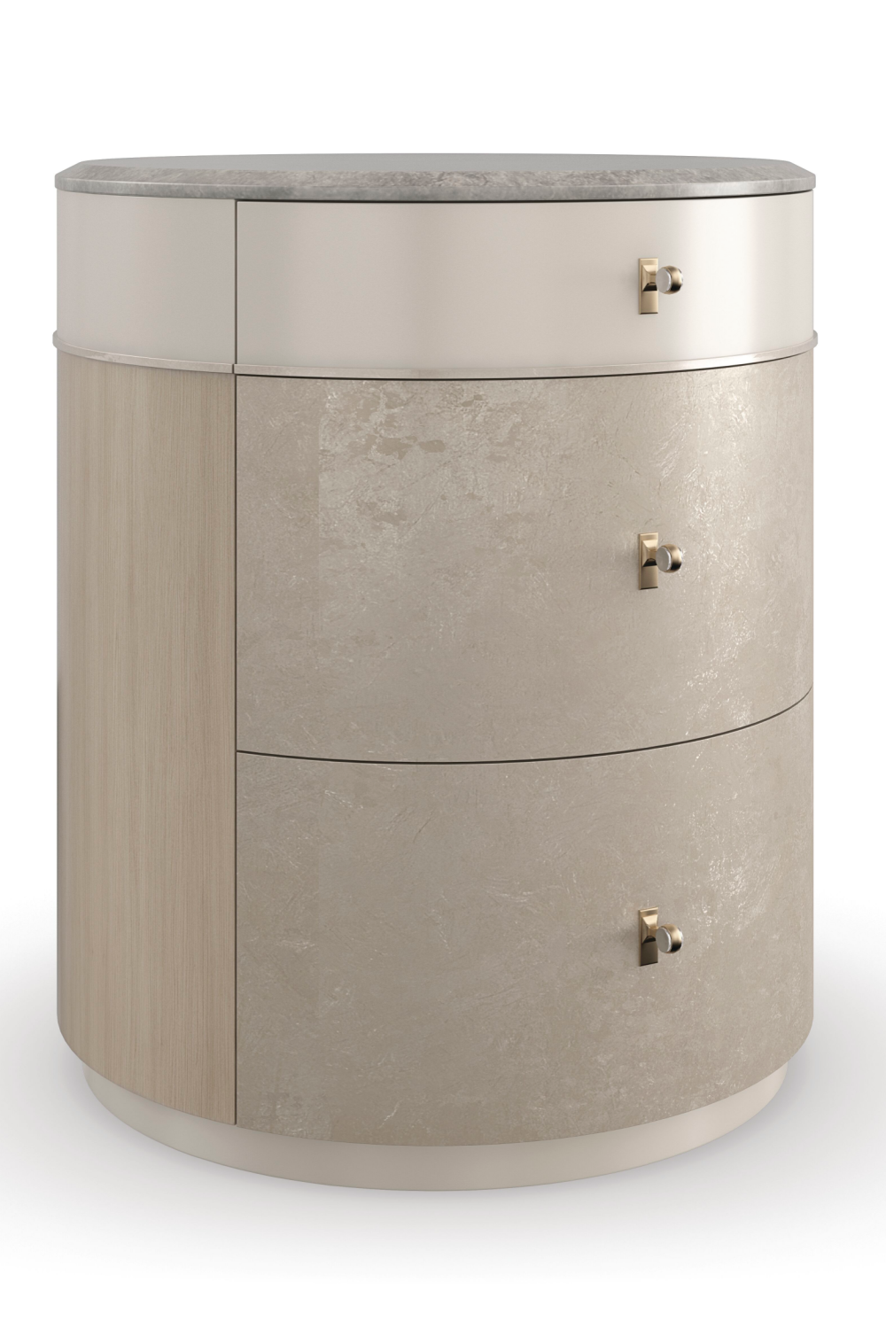 Curved Metallic Nightstand | Oroa.com