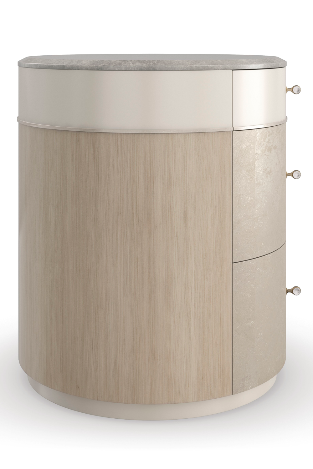Curved Metallic Nightstand | Oroa.com