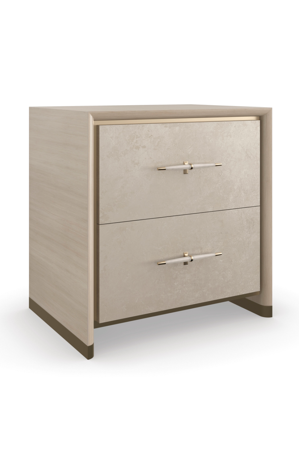 Beige 2-Drawer Nightstand | Oroa.com