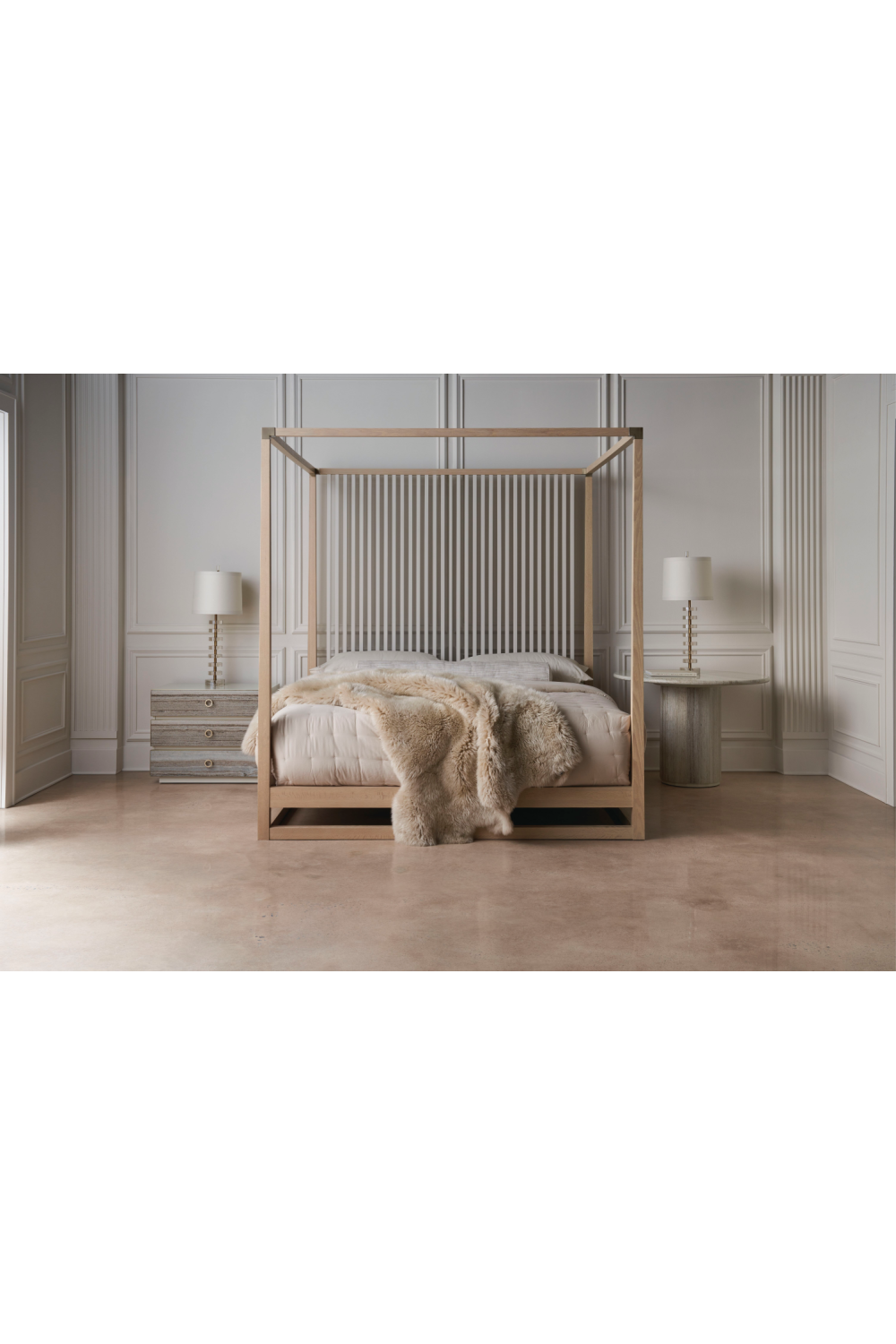 Light Oak Canopy Bed | Oroa.com