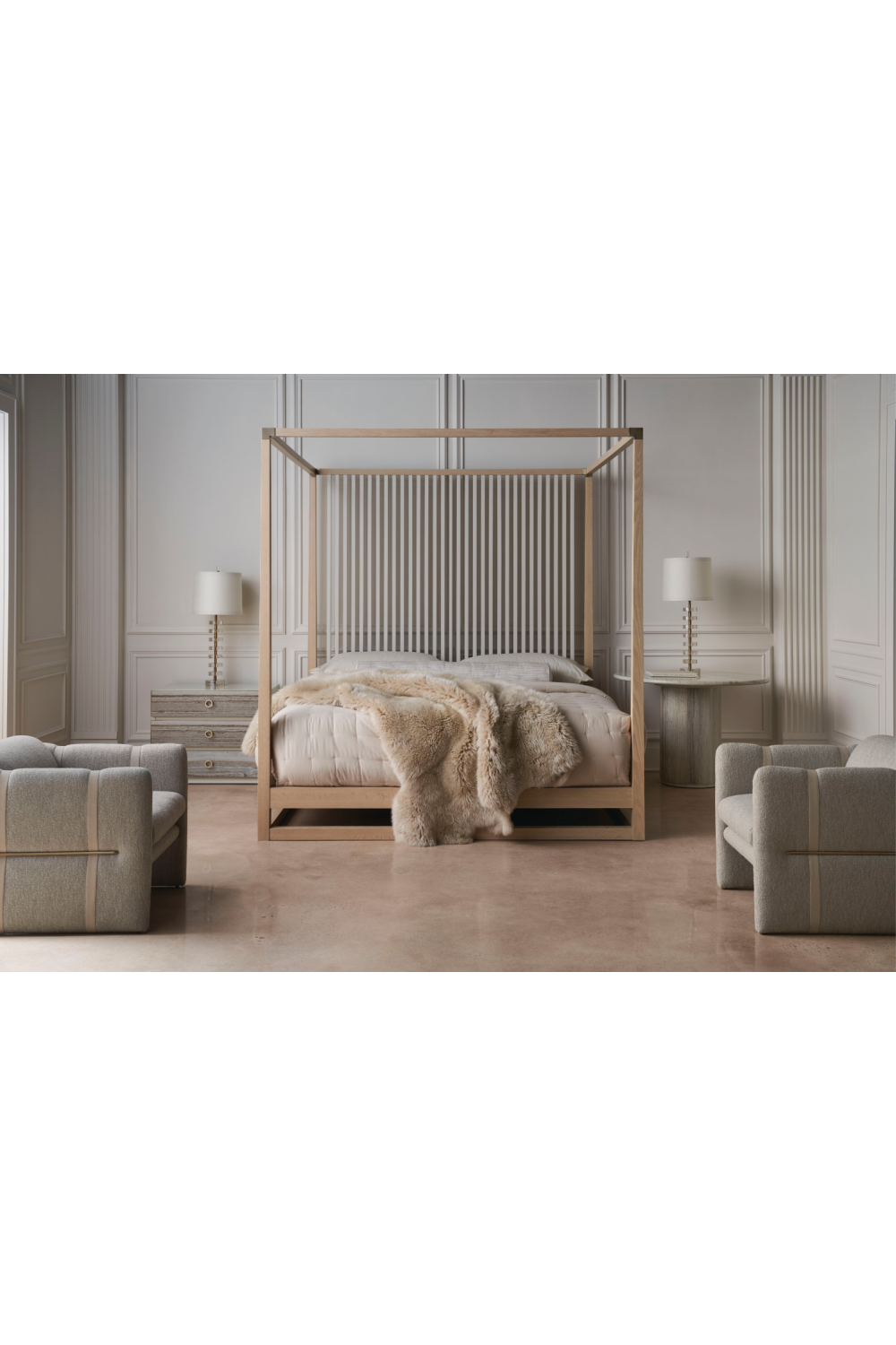Light Oak Canopy Bed | Oroa.com
