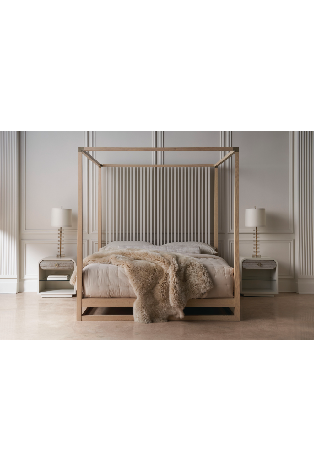 Light Oak Canopy Bed | Oroa.com