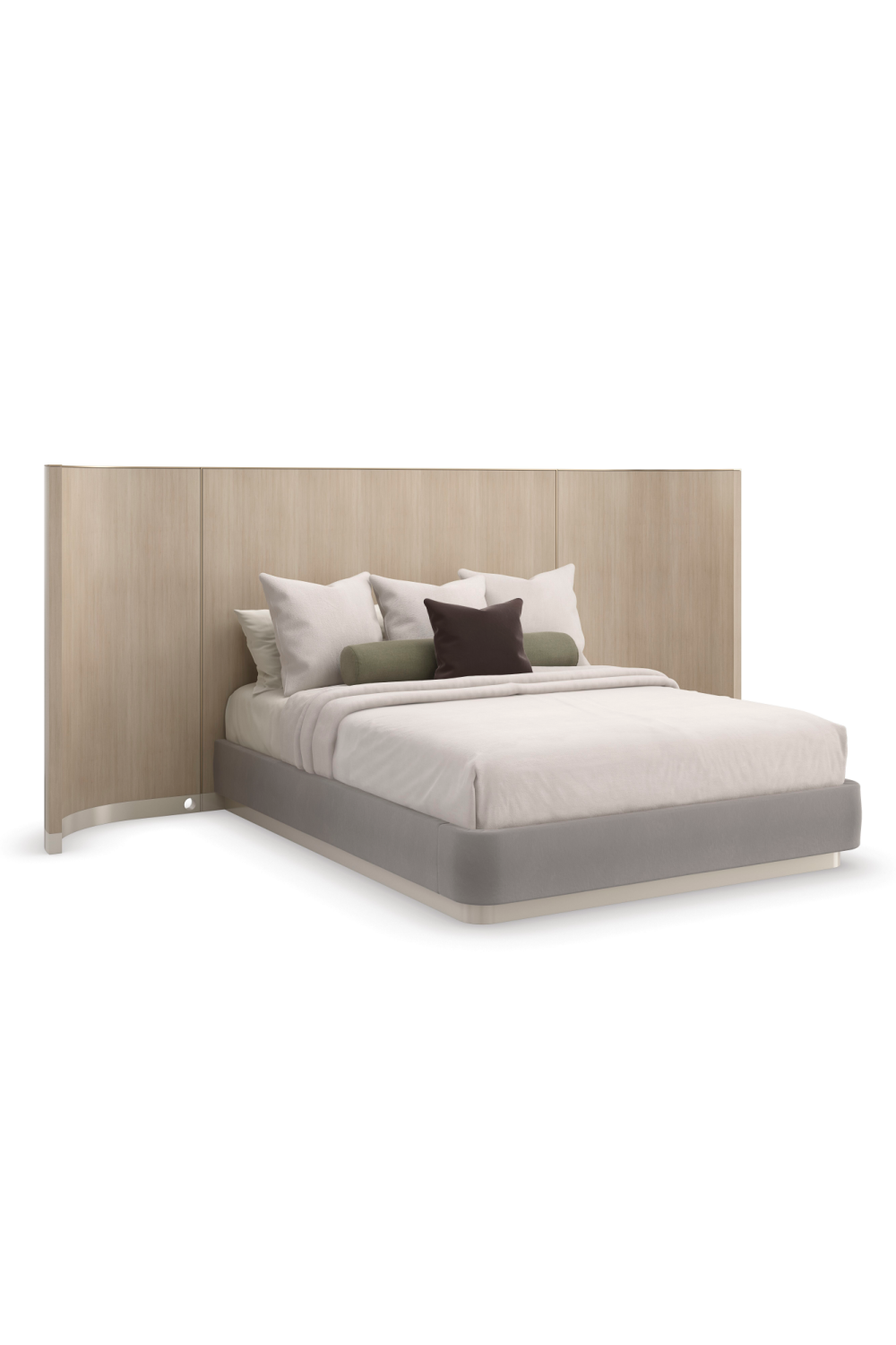 Gray Minimalist Winged Bed | Oroa.com