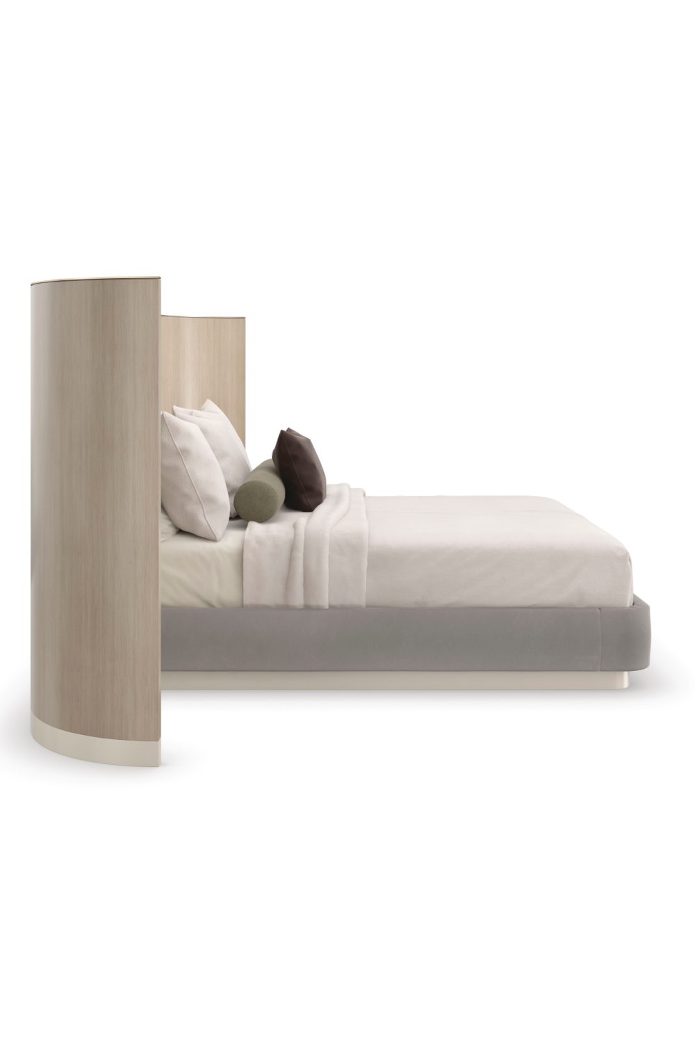 Gray Minimalist Winged Bed | Oroa.com