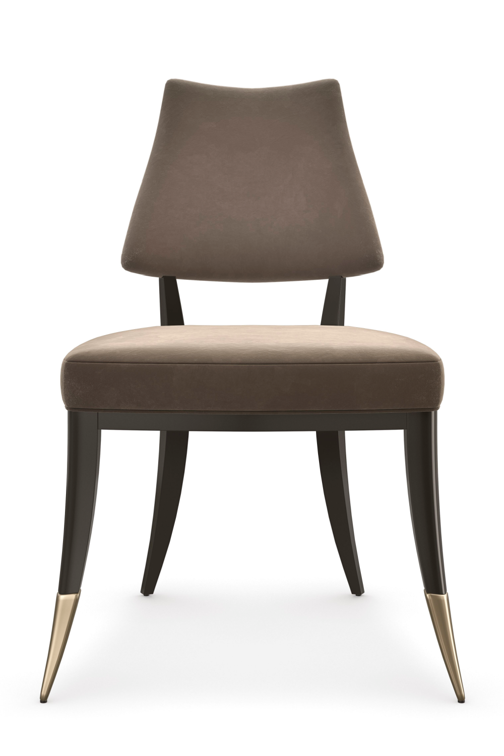 Taupe Velvet Dining Chair | Caracole Caress | Oroa.com