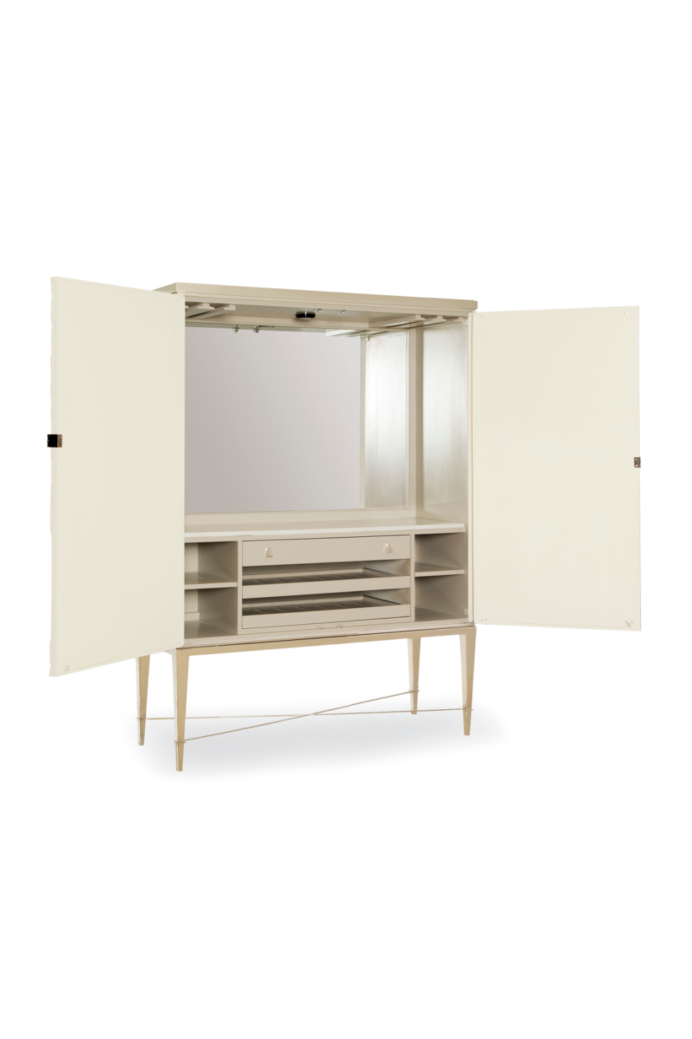 Carved White Modern Bar Cabinet | Oroa.com