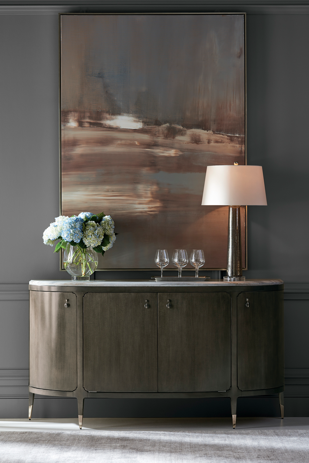 Black 4-Door Console Table | Caracole Serve Yourself | Oroa.com