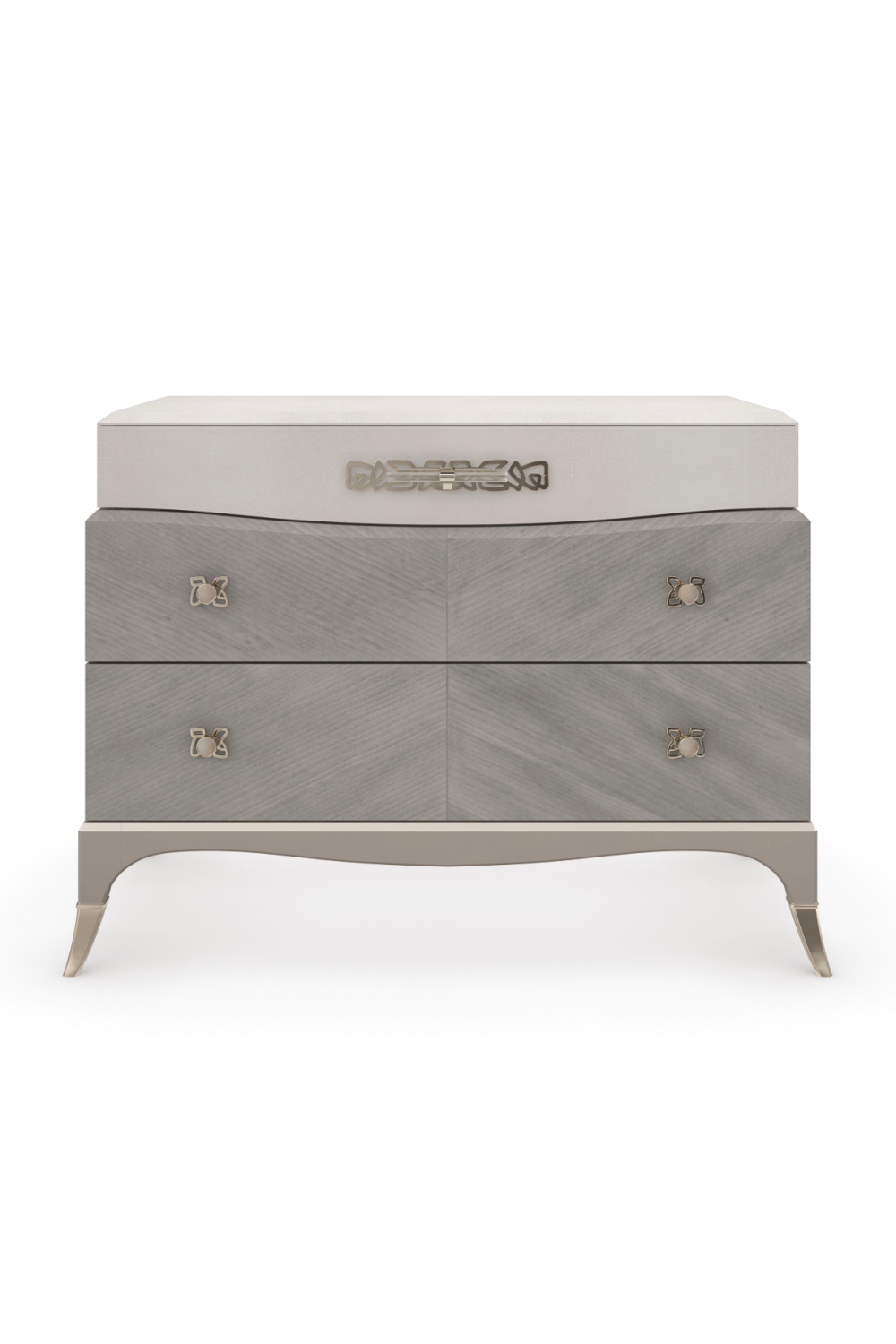 Gray Shagreen Nightstand | Caracole Vibrato | Oroa.com