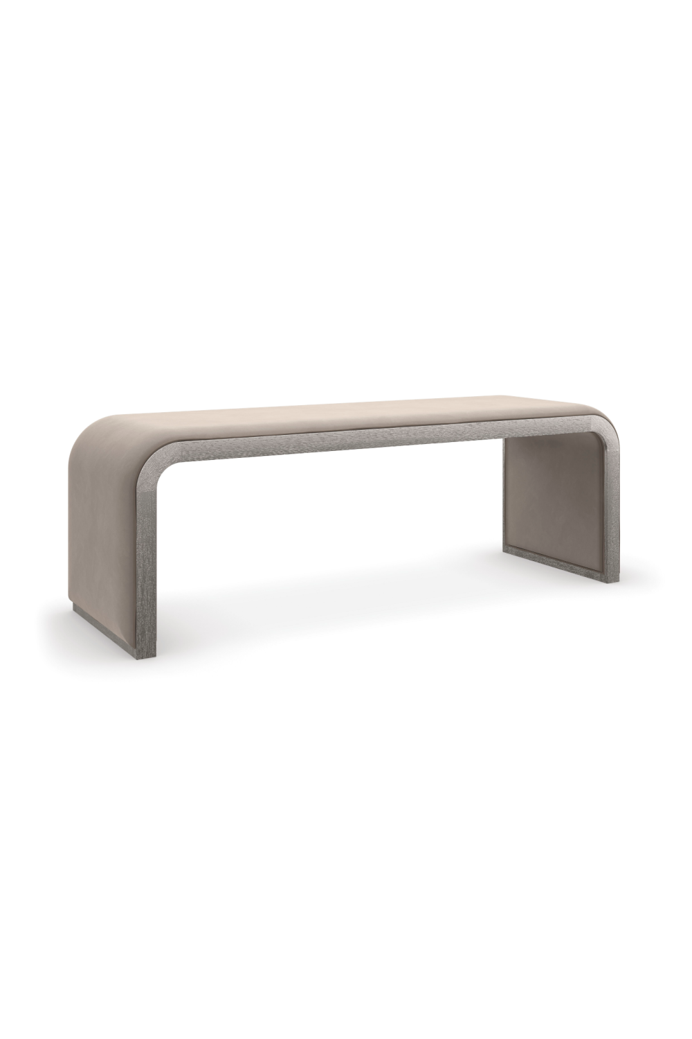 Taupe Velvet Bench | Caracole Traverse | Oroa.com