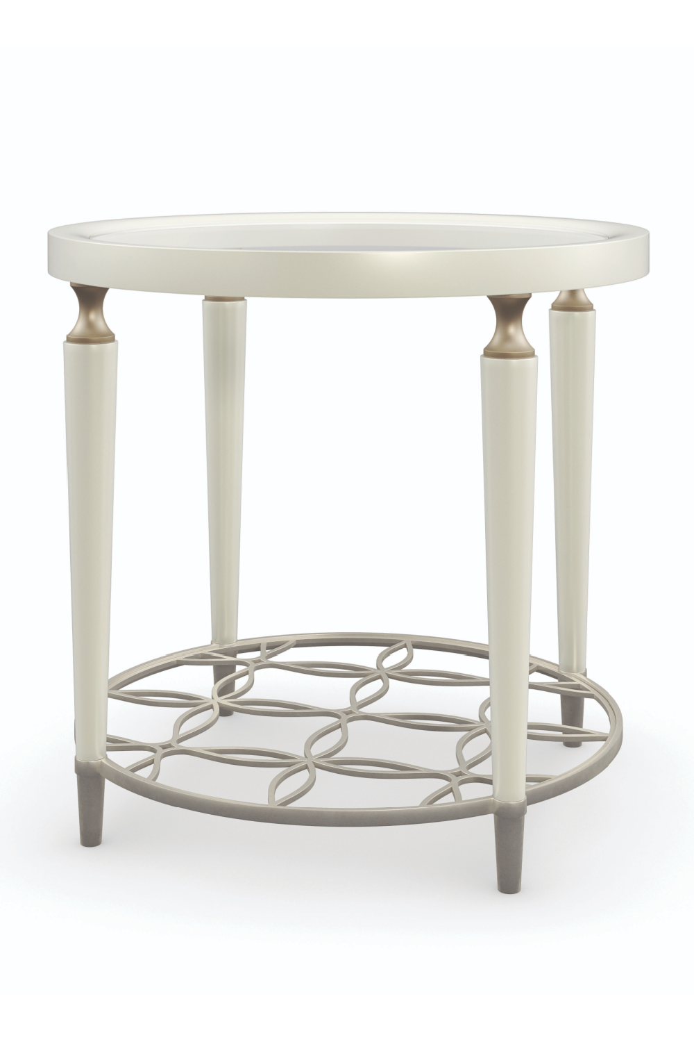 Round White Side Table | Caracole Oh So Charming | Oroa.com