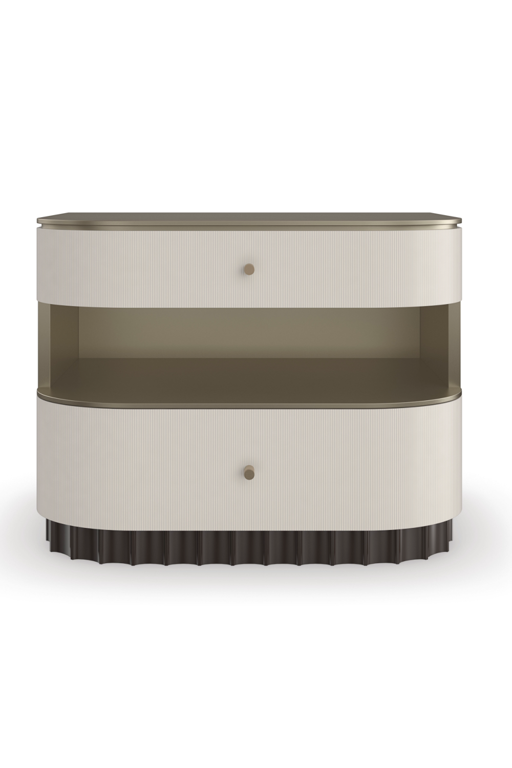 Cream Fluted Nightstand | Caracole Deep Sleep | Oroa.com