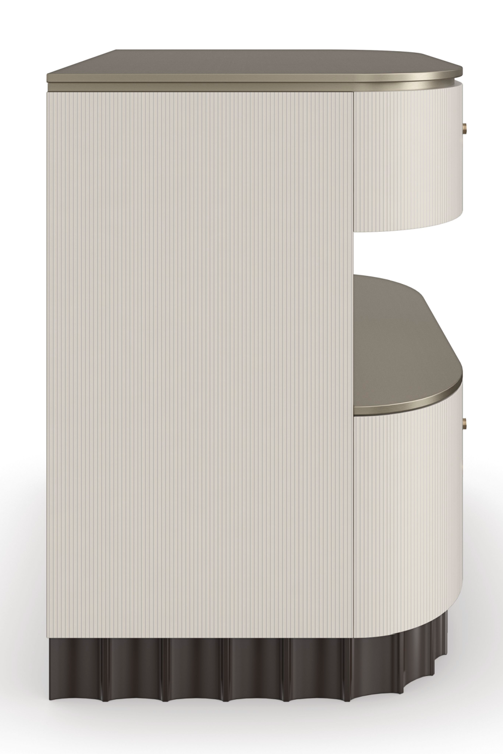 Cream Fluted Nightstand | Oroa.com