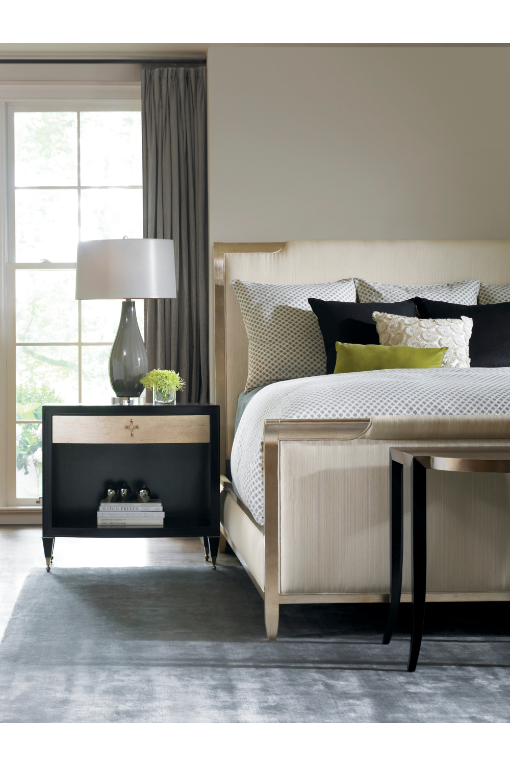 Off White Weave King Bed | Caracole Nite In Shining Armor | Oroa.com