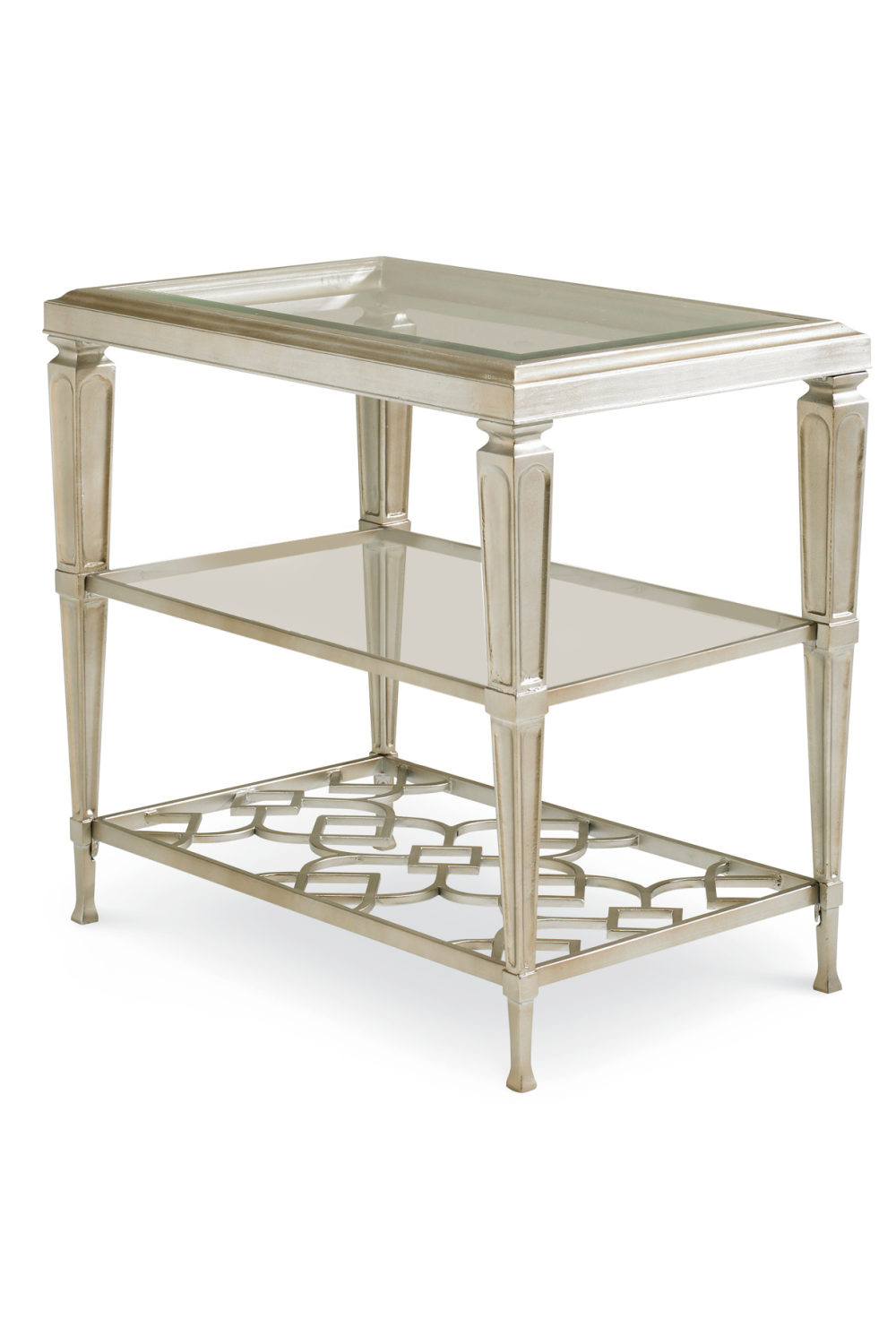 Metallic Side Table With Shelves | Caracole Social Connections | Oroa.com