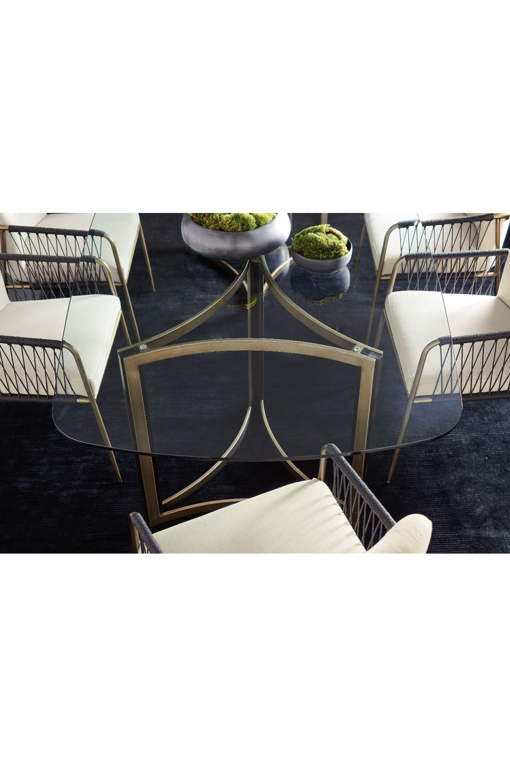 Black Cord Detail Dining Armchair | Caracole Remix | Oroa.com