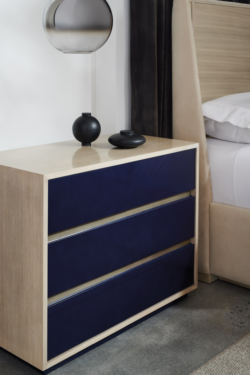 Blue Drawers Nightstand L | Oroa.com