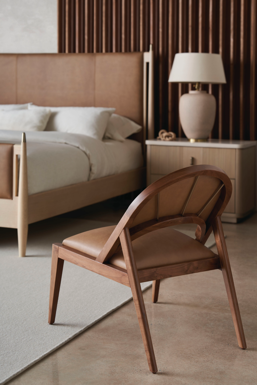 Brown Leather Lounge Chair | Caracole Rhythm | Oroa.com